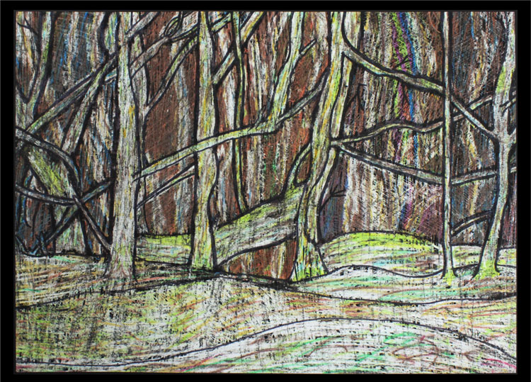Daniel Richard Jones's sgraffito artwork