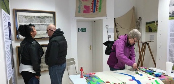Enjoying the Mapping the Past Exhibition in Carluke in April, 2016