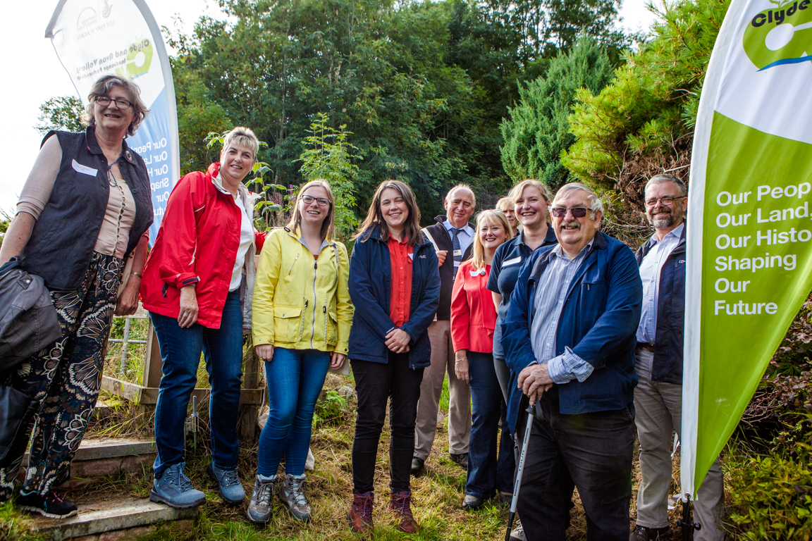 Aileen Campbell, Minister for Public Health and Sport, was joined by local Councillors and representatives for the official opening of the Clyde Walkway Community Links routes. Photo credit Archibald Photography Ltd