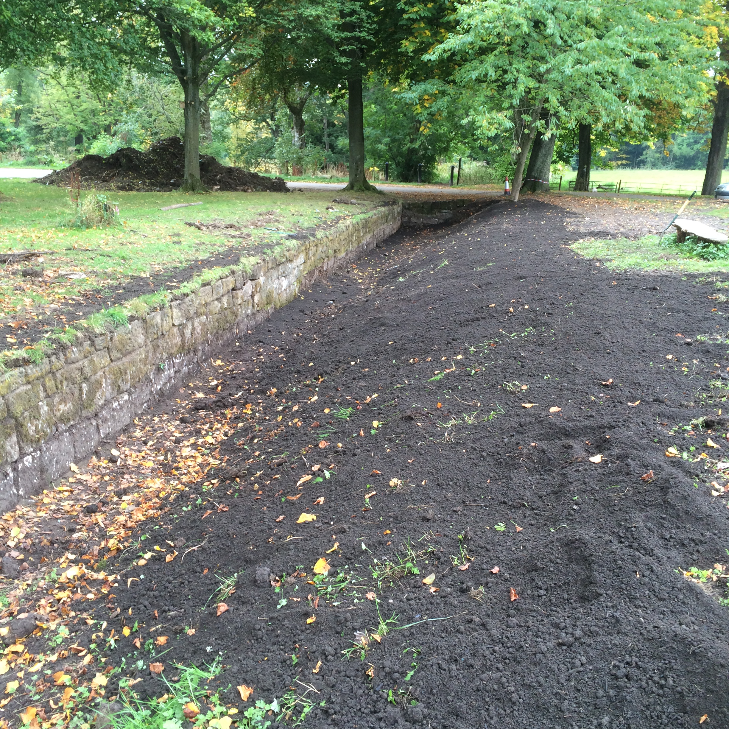 The ha-ha restored to it's original state