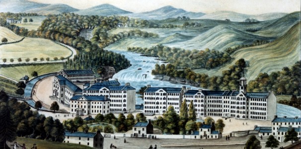 Clyde and Avon Valley Festival 2017 - celebrating the landscape and cultural heritage of the area. Image: New Lanark, John Winning, 1818, watercolour on paper. Copyright New Lanark Trust