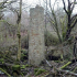 The remains of glasshouses in the garden - the chimney is part of the heating system